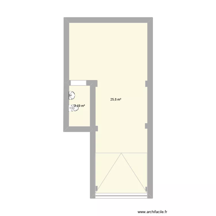 Local Tyne & CO. Plan de 2  et 28 m²