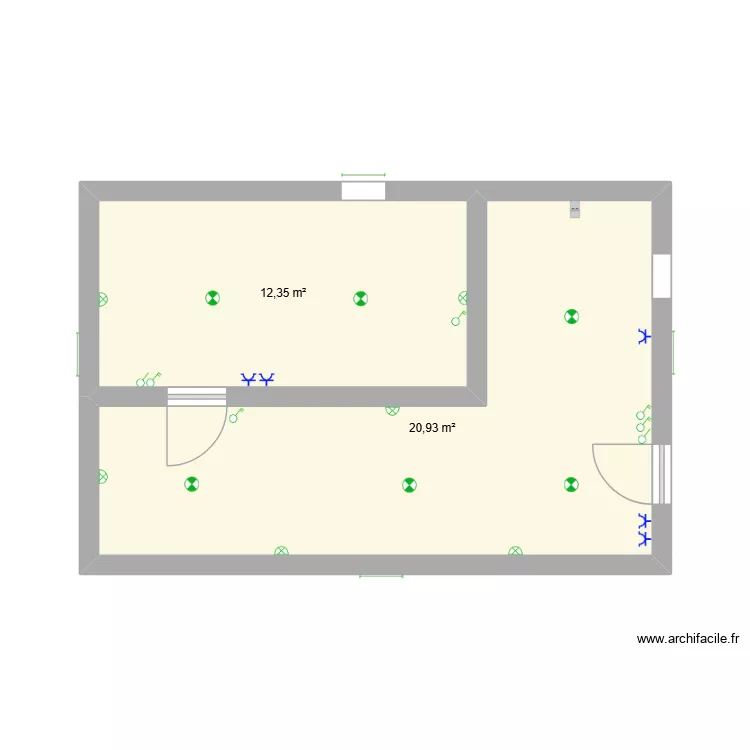 Devis M. Etali Fulgence. Plan de 2  et 33 m²