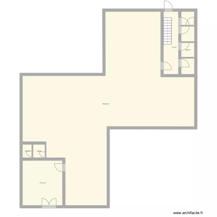 STOCK. Plan de 8  et 197 m²