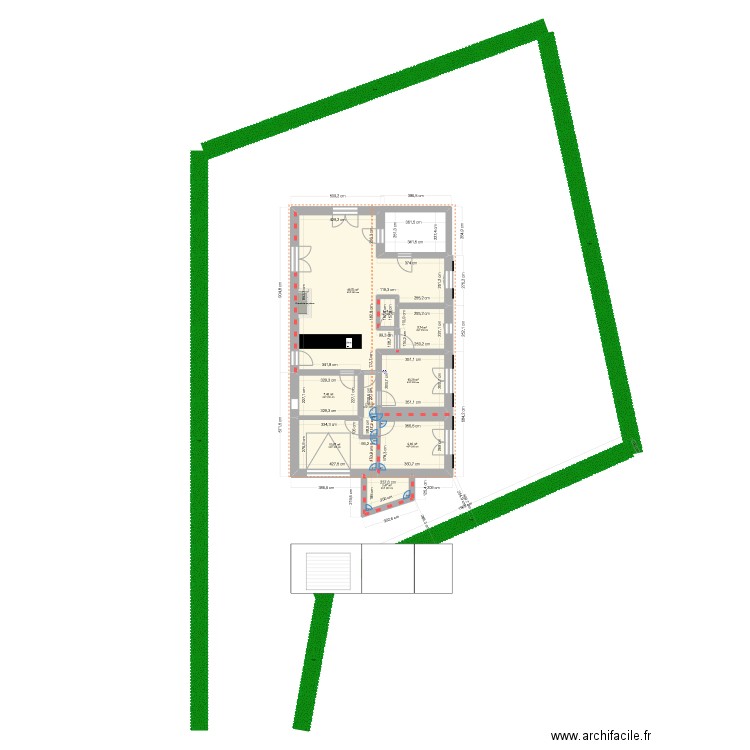 MAISON MODIF. Plan de 9 pièces et 99 m2