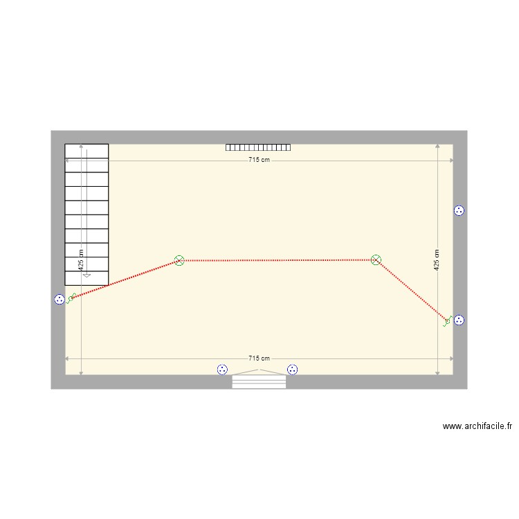 audion selles sur cher - ETAGE. Plan de 1 pièce et 30 m2