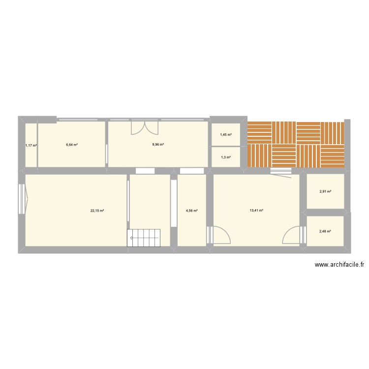 Domoison. Plan de 10 pièces et 66 m2