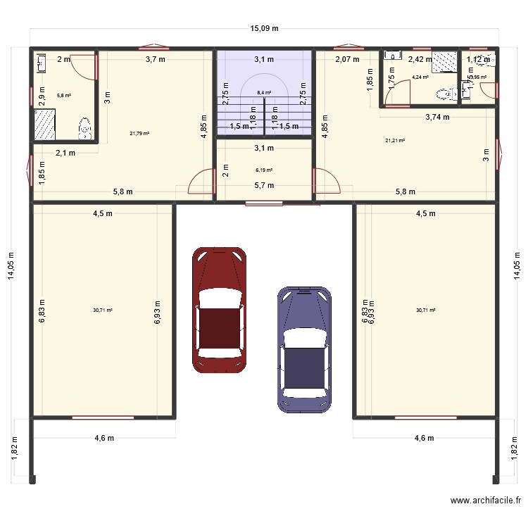 Projet Fondation Fban *. Plan de 27 pièces et 346 m2