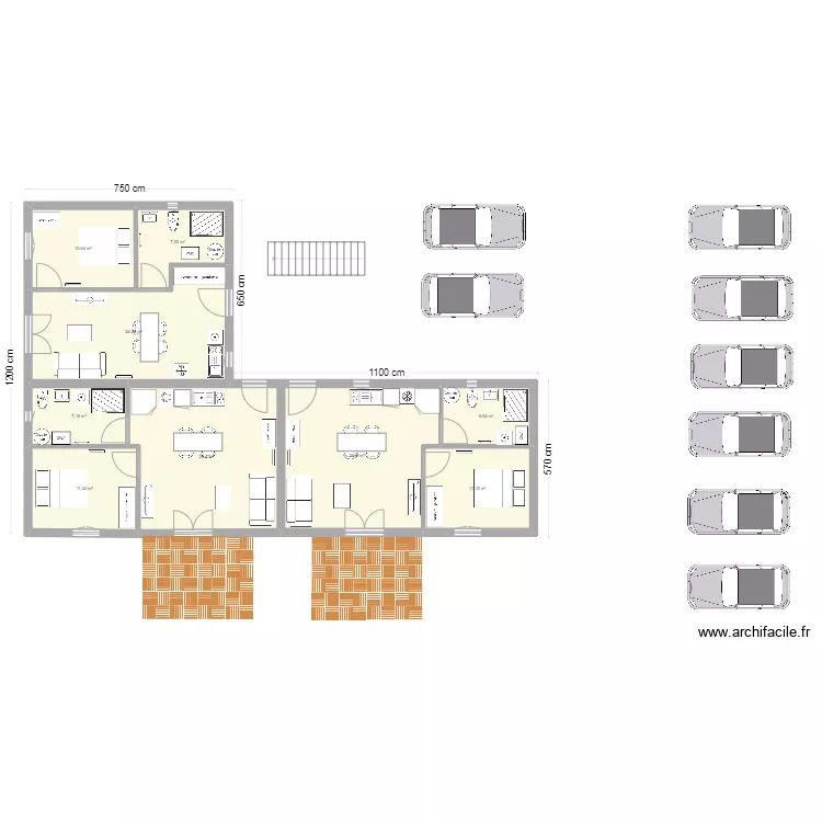 Immeuble 6 T1. Plan de Immeuble 6 T1. Plan de
