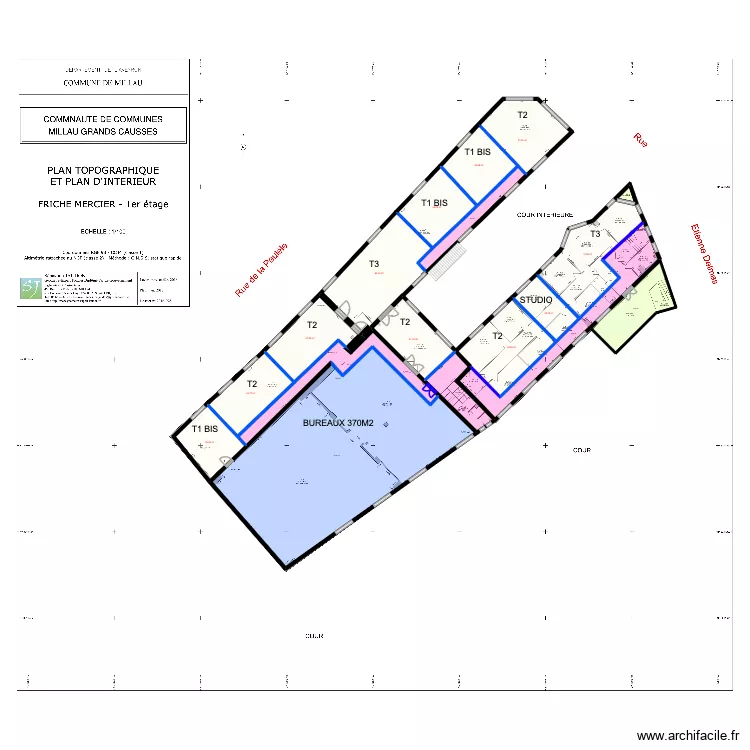 FRICHE MERCIER R+1. Plan de 