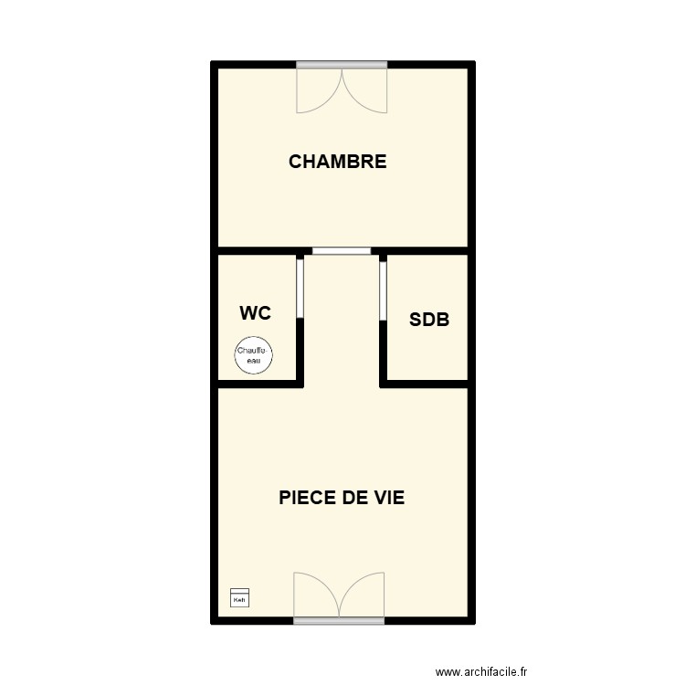 LEMARIE. Plan de 4 pièces et 32 m2