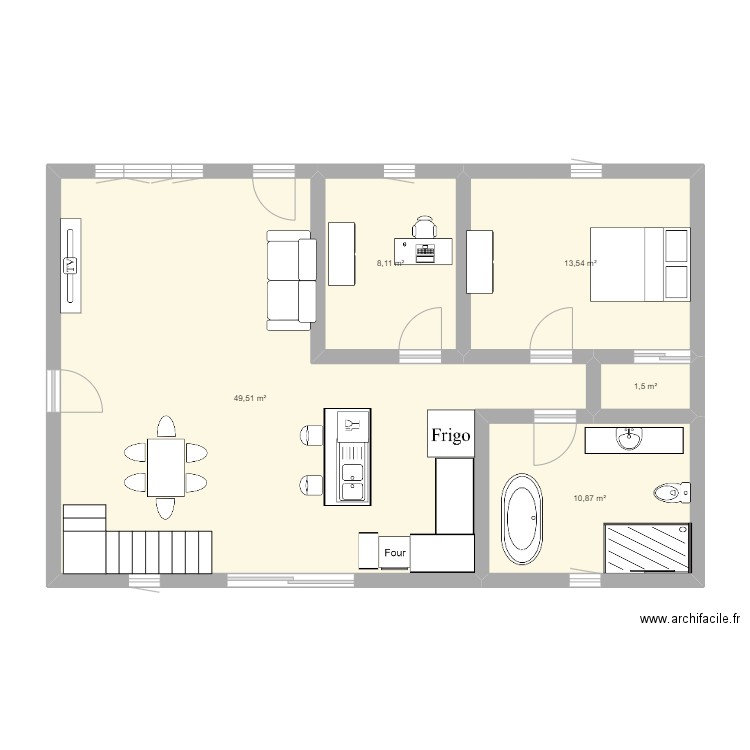 Après . Plan de 0 pièce et 0 m2
