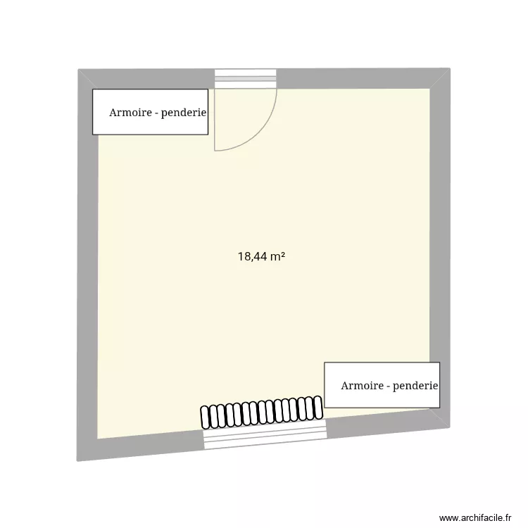 Julie. Plan de 1  et 18 m²