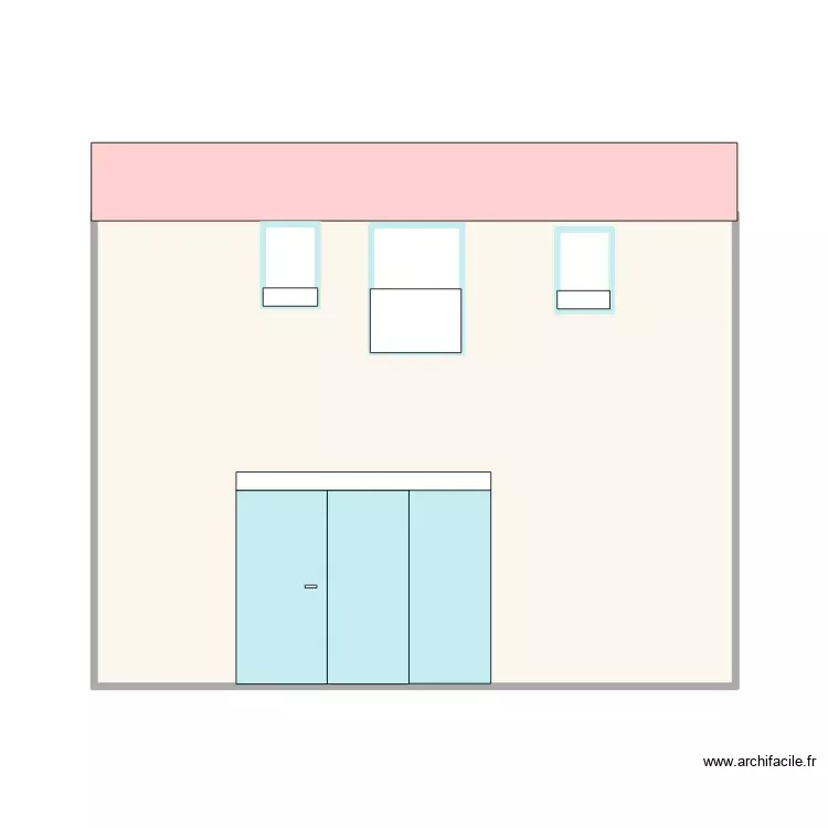+ Projet Façade 3 fenêtres asym.. Plan de 1 Pièce et 36 m² + Projet Façade 3 fenêtres asym.. Plan de 1 Pièce et 36 m²