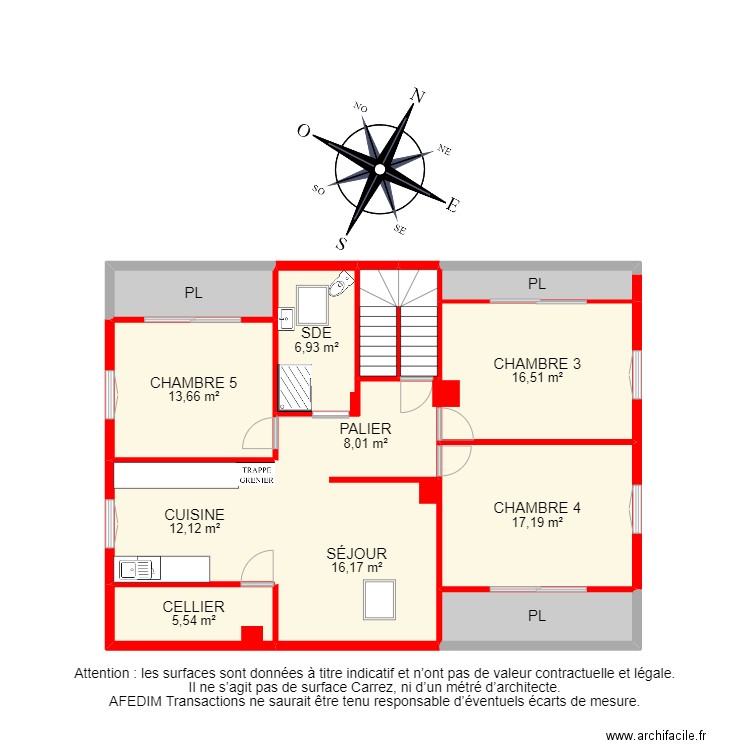 BI 17630 - . Plan de 28 pièces et 373 m2