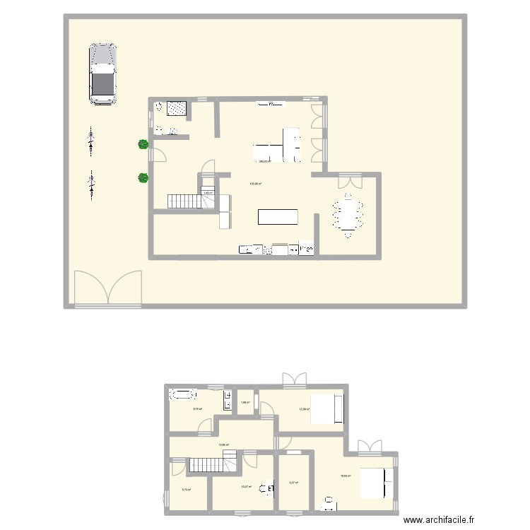 Project1. Plan de 11 pièces et 586 m2