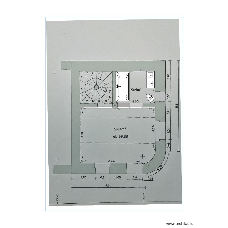 APPART 3. Plan de 0 pièce et 0 m2