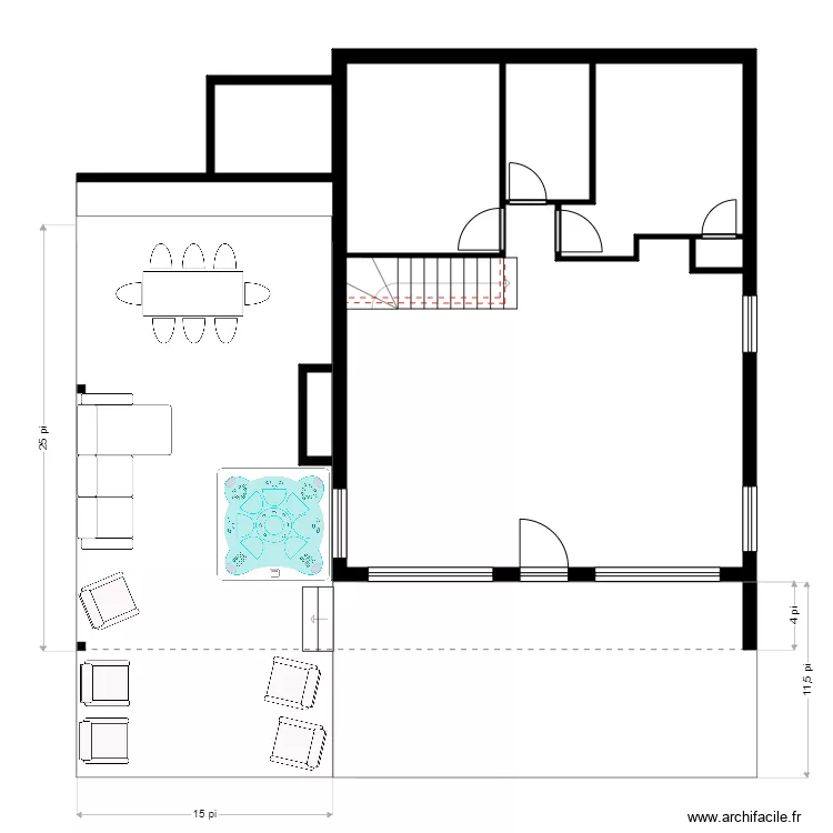 Marlene rdch1. Plan de 7  et 66 m²