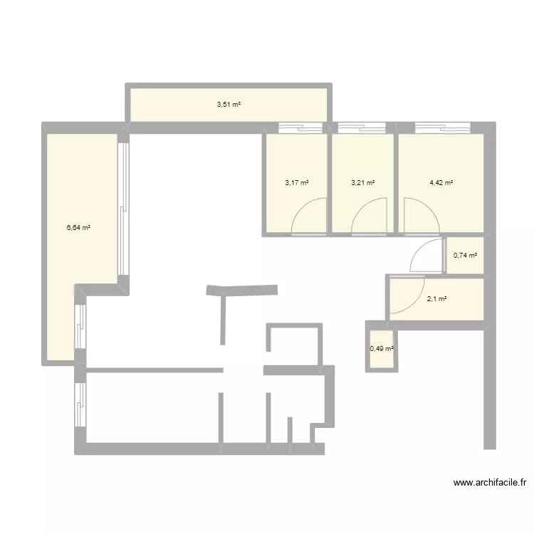 Appartement Debrousse. Plan de 