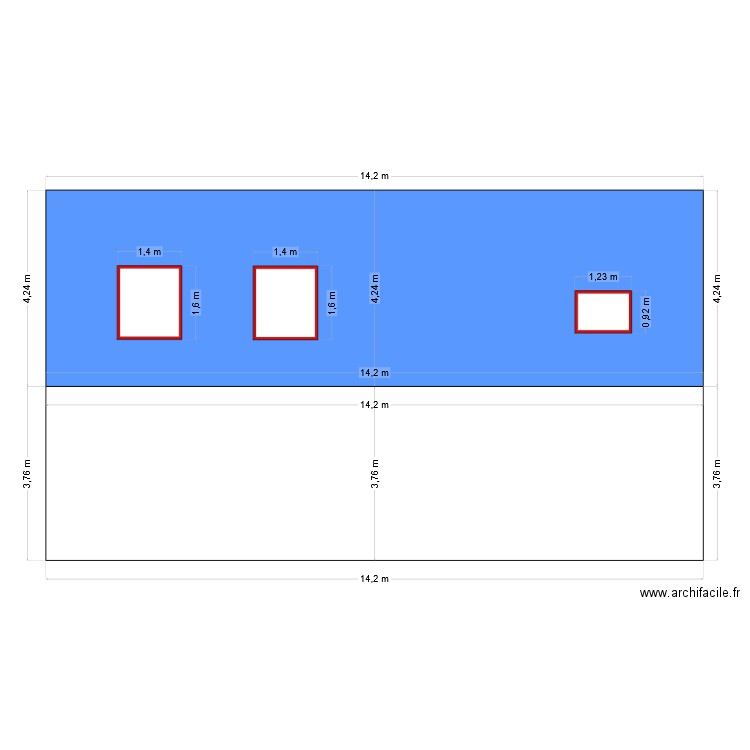 façade nord bât 3. Plan de 0 pièce et 0 m2