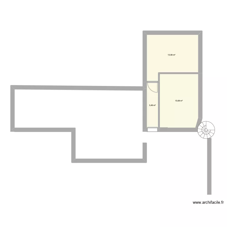 Extension. Plan de 3 Pièces et 31 m² Extension. Plan de 3 Pièces et 31 m²