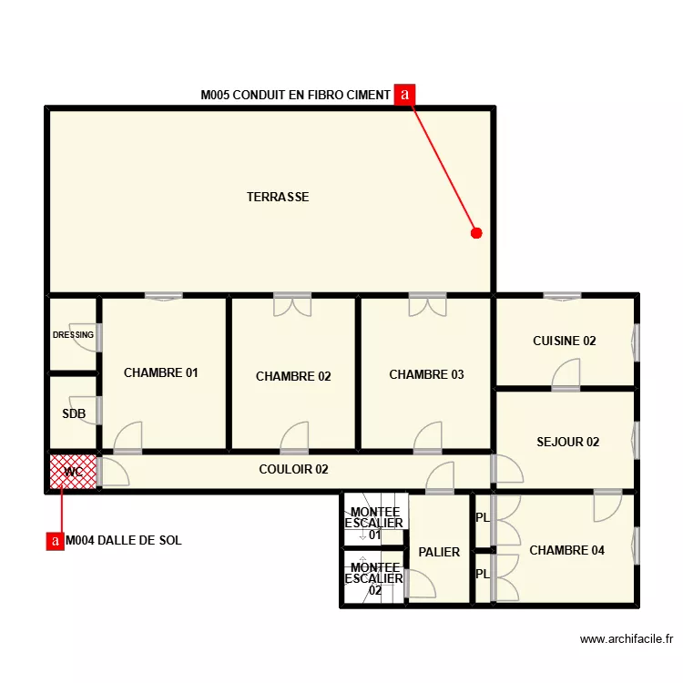 PLAN 01 ETAGE ST HILAIRE AM. Plan de PLAN 01 ETAGE ST HILAIRE AM. Plan de