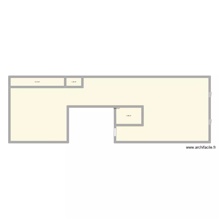 Bourg 51. Plan de 4  et 120 m²
