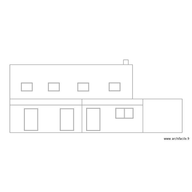 METEREAU - Façade Sud - Après. Plan de 0 pièce et 0 m2