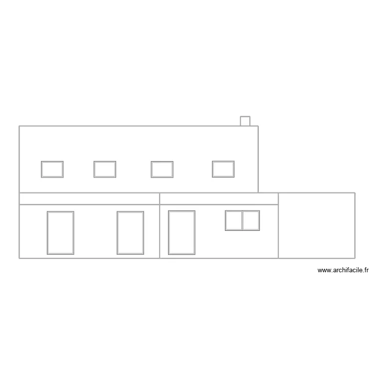 METEREAU - Fa&ccedil;ade Sud - Apr&egrave;s. Plan de 