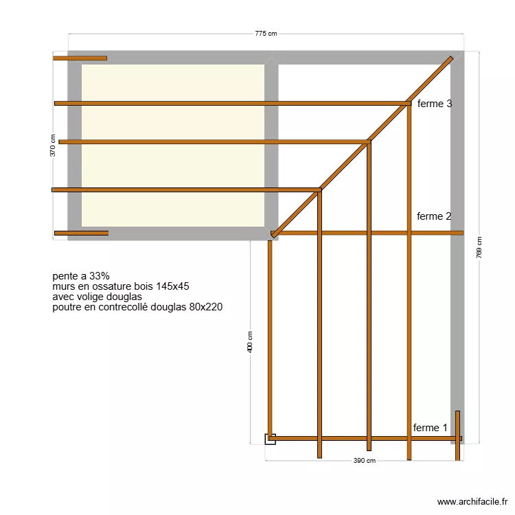 Hourtin garage . Plan de 