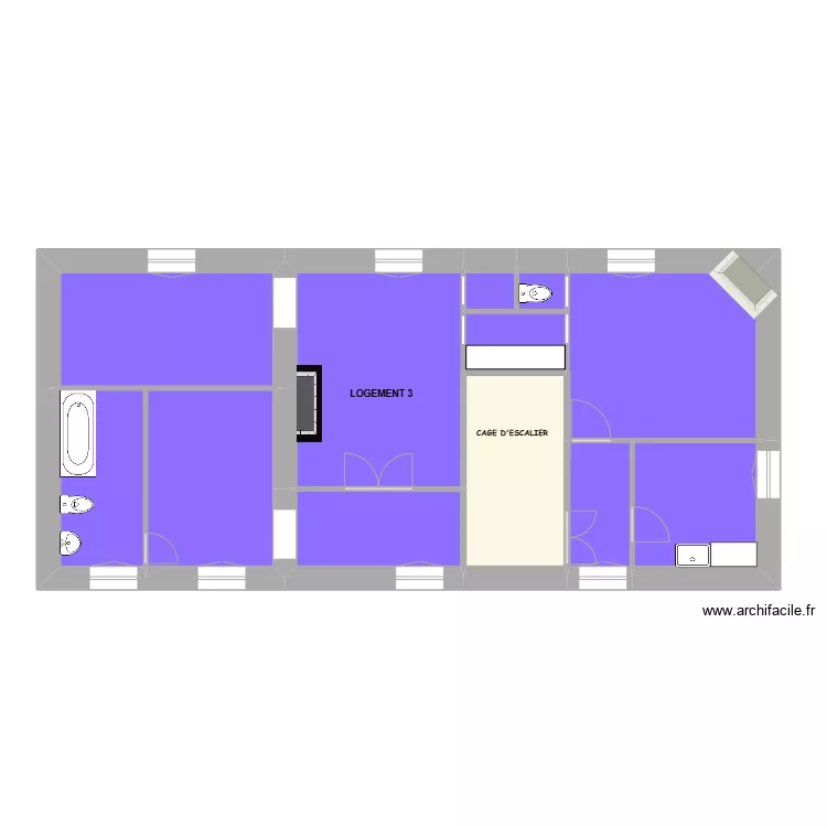 CUIRASSIERS 2 R+1. Plan de 