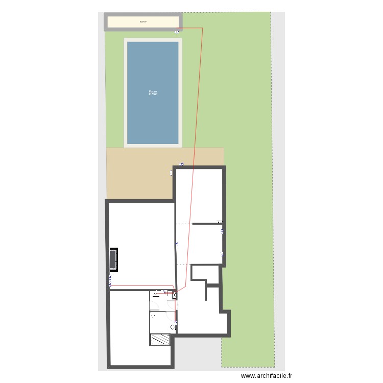 PORTUGAL elec. Plan de 1 pièce et 6 m2