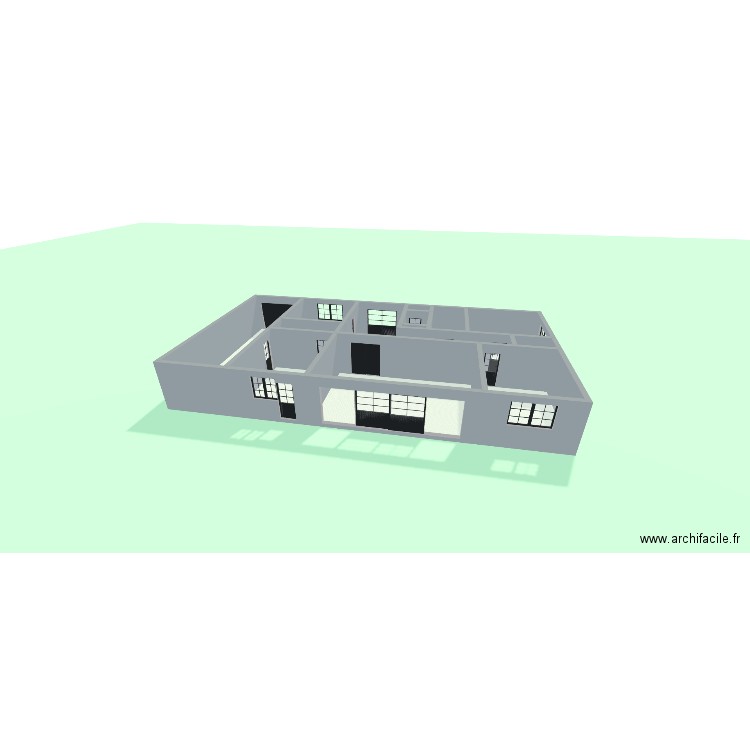 Maison Ressaix. Plan de 11 pièces et 167 m2