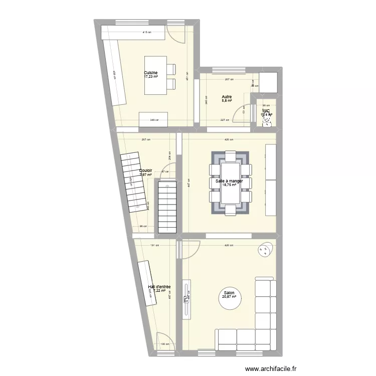 ACHAni520 / 0. Plan de 9 Pièces et 81 m² ACHAni520 / 0. Plan de 9 Pièces et 81 m²