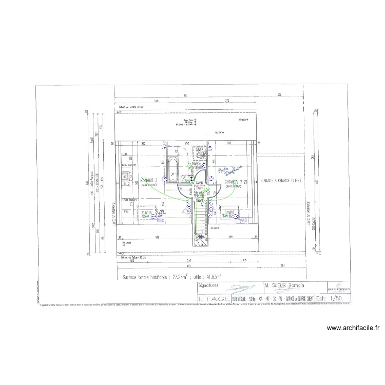 SUEUR ETAGE ELEC. Plan de 