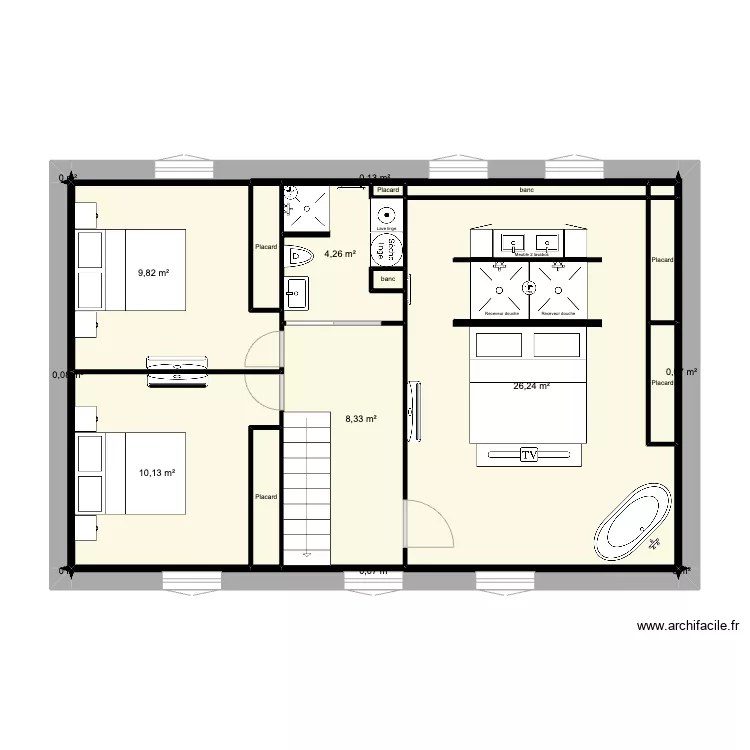 festigny 1 &eacute;tage . Plan de 