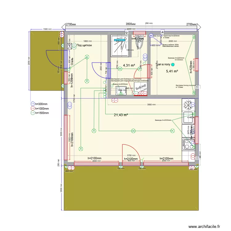Баня Шарапово эл. Plan de 