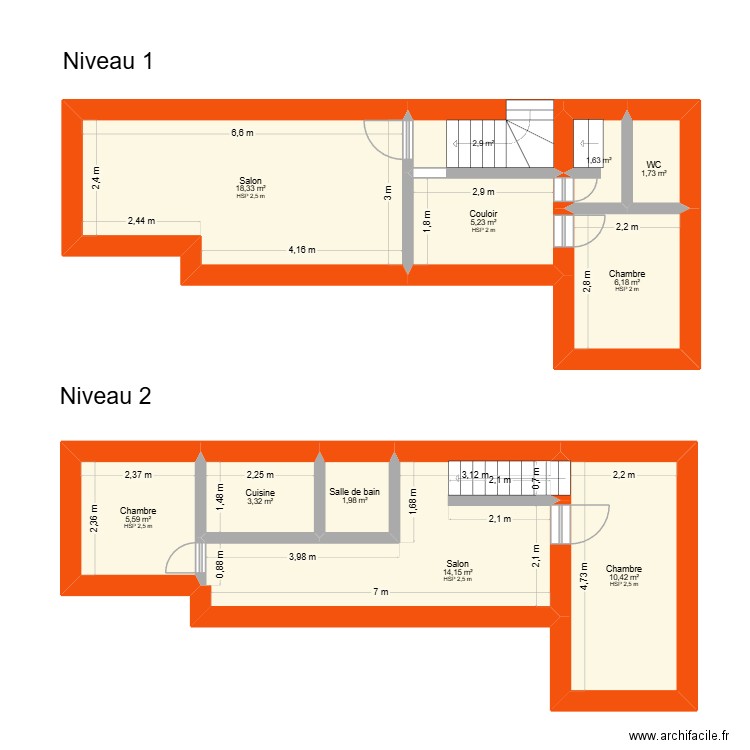 23 Qouria bis. Plan de 11 pièces et 71 m2