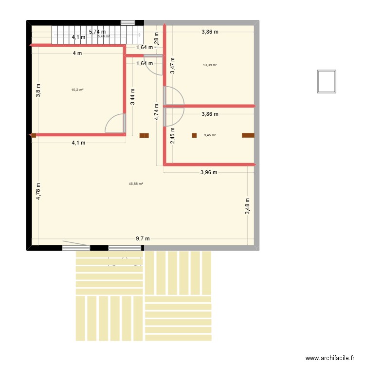 PROJET 2.0. Plan de 4 pièces et 91 m2
