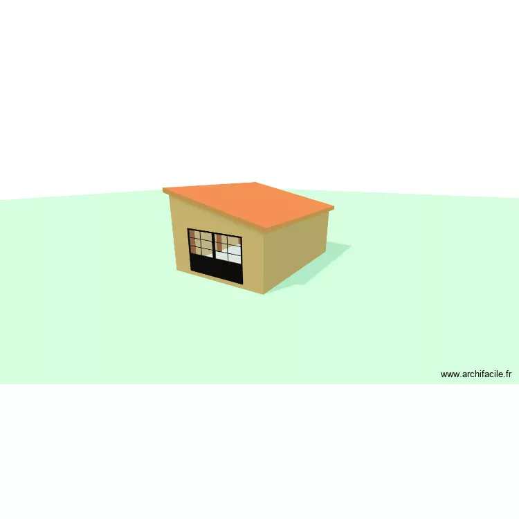 garage. Plan de 1  et 35 m²