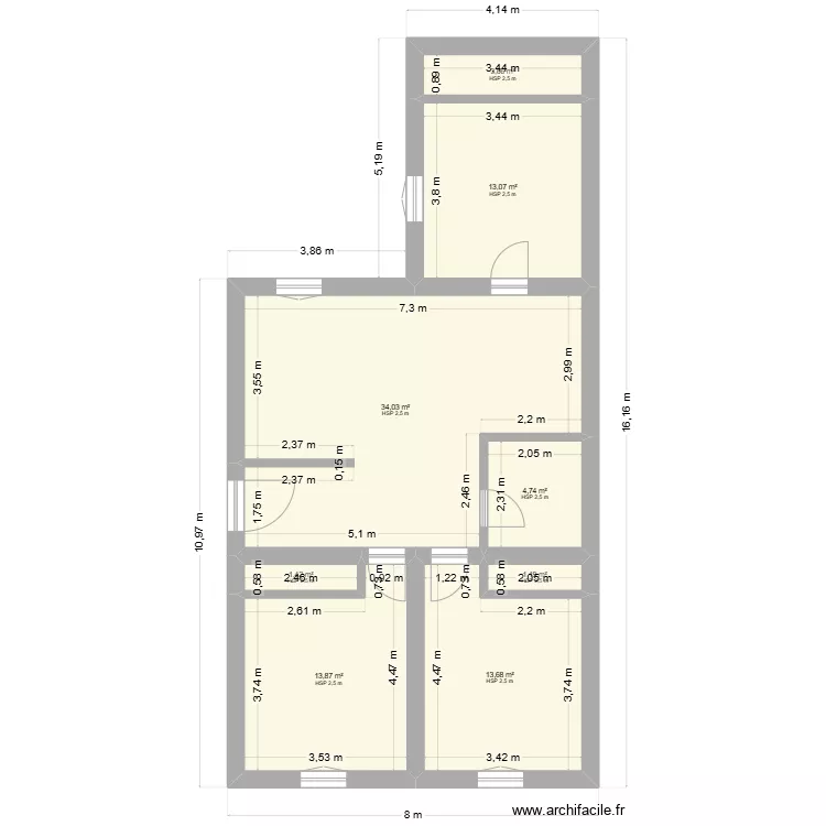 appartement adda benaouda. Plan de 