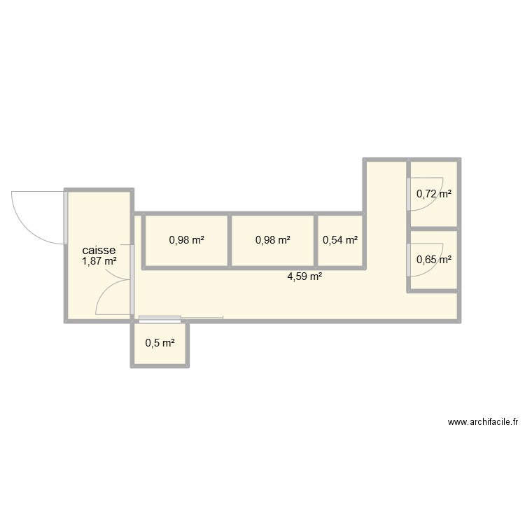plan coté zen. Plan de 8 pièces et 11 m2
