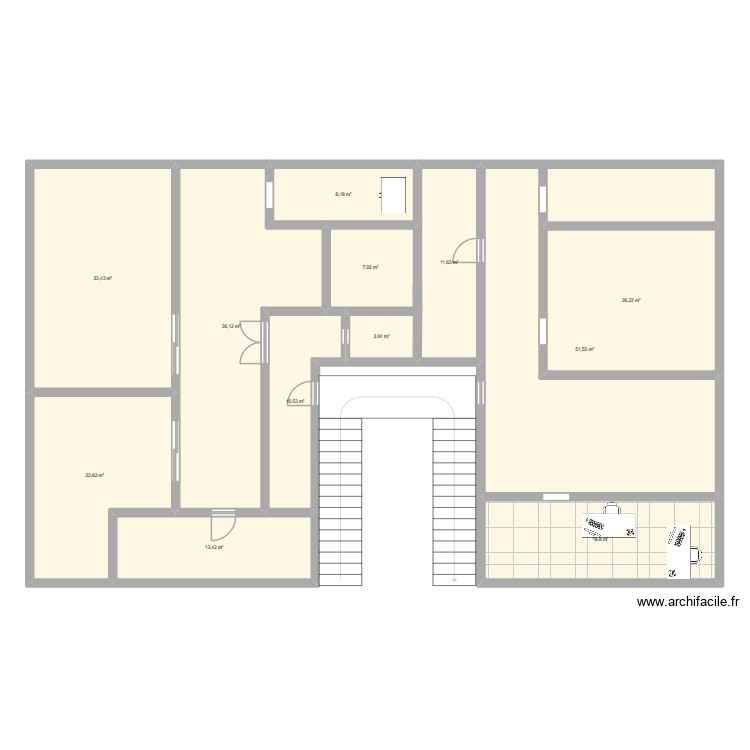 plan de masse 2&egrave;me &eacute;tage. Plan de 0 pièce et 0 m2