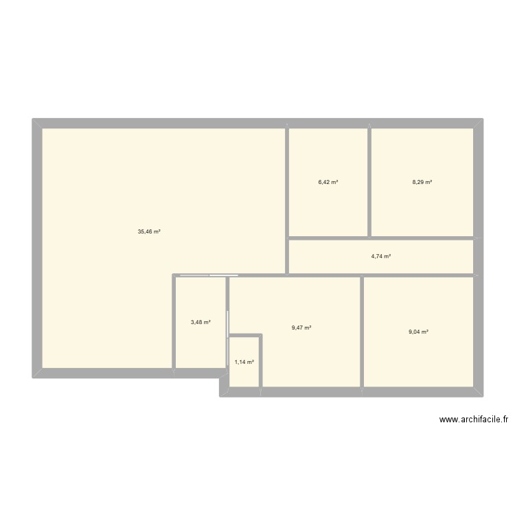 Projet Maison. Plan de 8 pièces et 78 m2