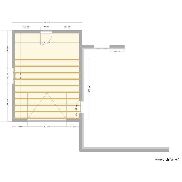 Plan électricité. Plan de 1 pièce et 33 m2