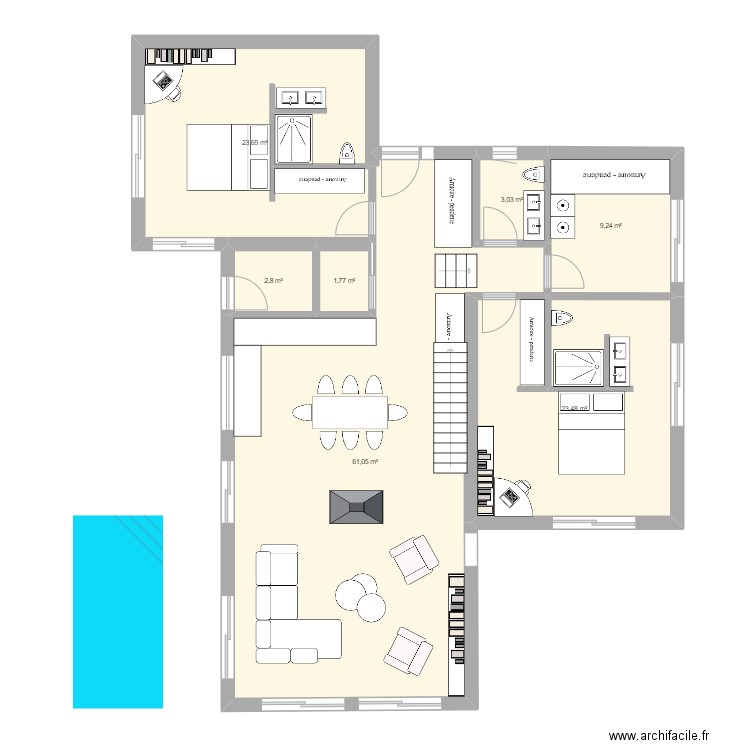 Maison Terrain Payas 3. Plan de 0 pièce et 0 m2
