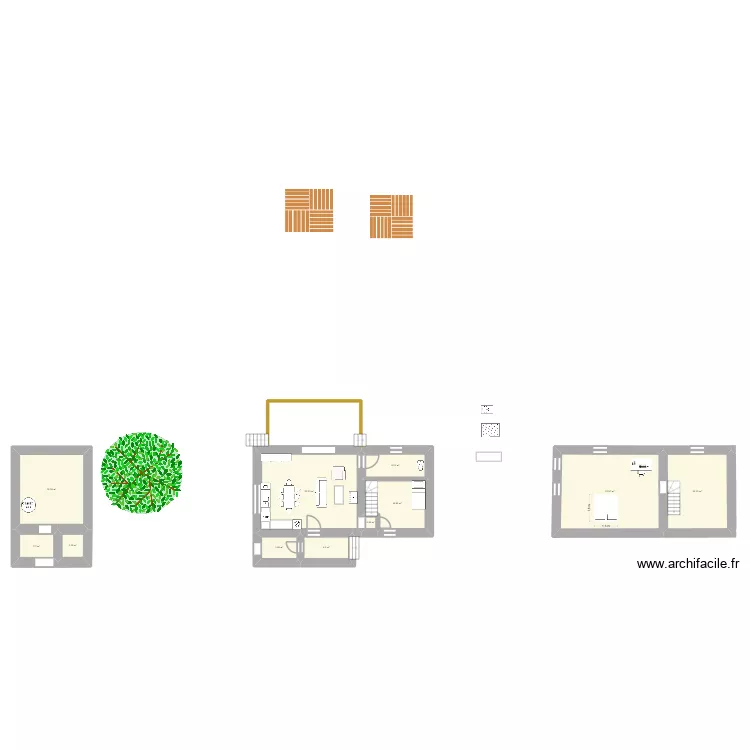 Labastide. Plan de 11  et 138 m²