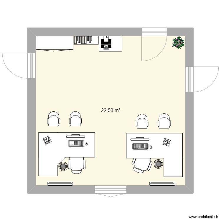 bureau de sabrina. Plan de 0 pièce et 0 m2
