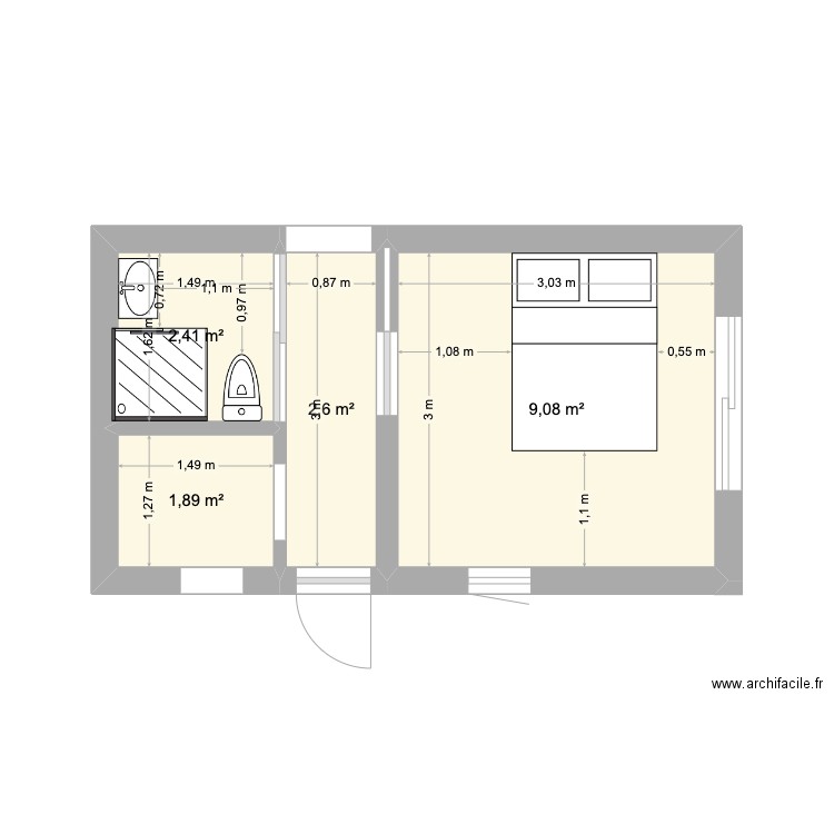 garage maison lorgues. Plan de 4 pièces et 16 m2