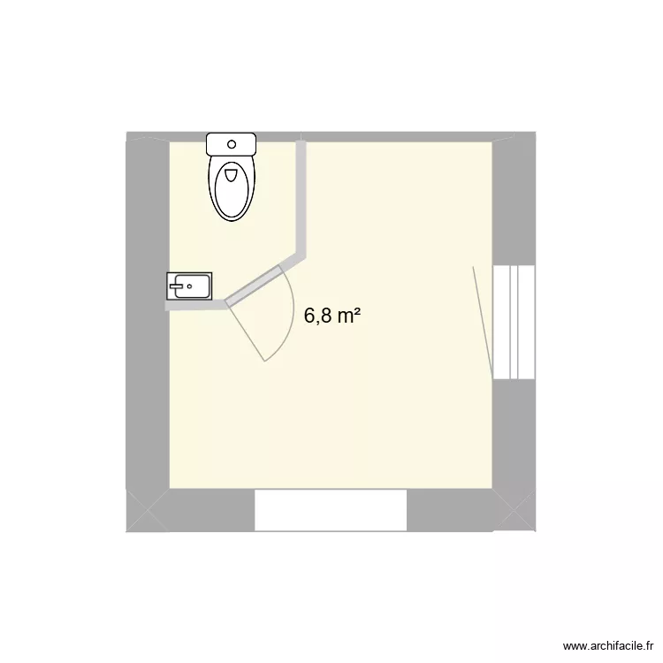 WC 2. Plan de 1 et 7 m² WC 2. Plan de 1 et 7 m²