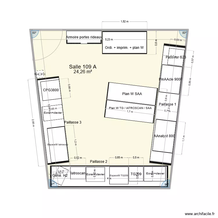 Salle 109 A. Plan de 