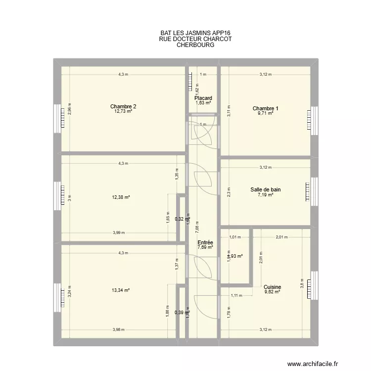 BAT LES JASMINS APP16. Plan de BAT LES JASMINS APP16. Plan de
