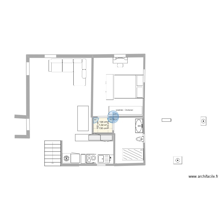 plan 1. Plan de 0 pièce et 0 m2