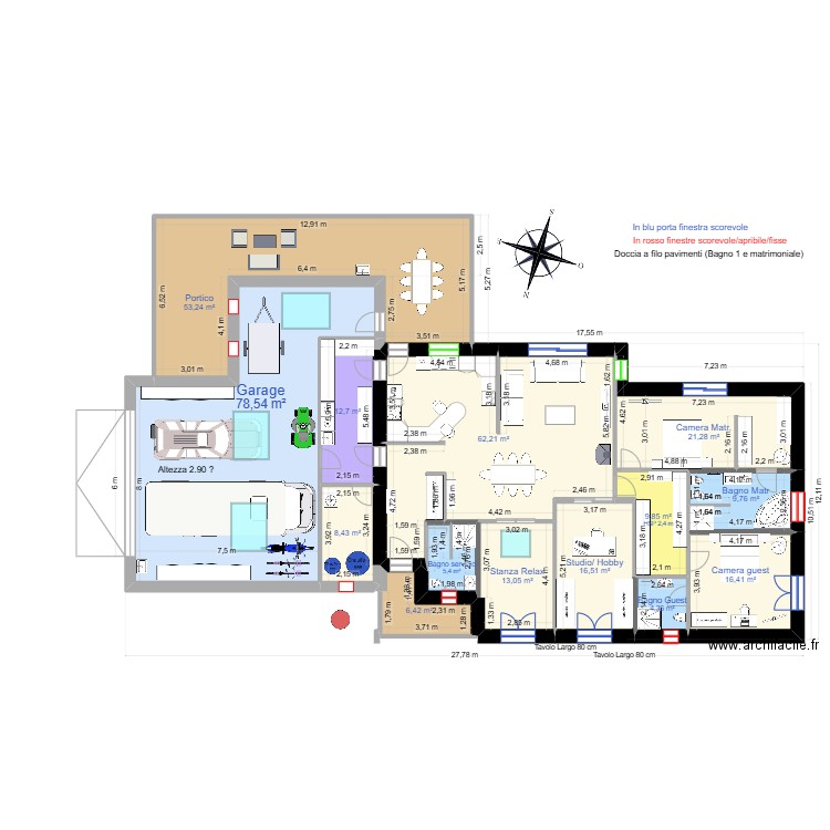 Angera_12b. Plan de 14 pièces et 318 m2