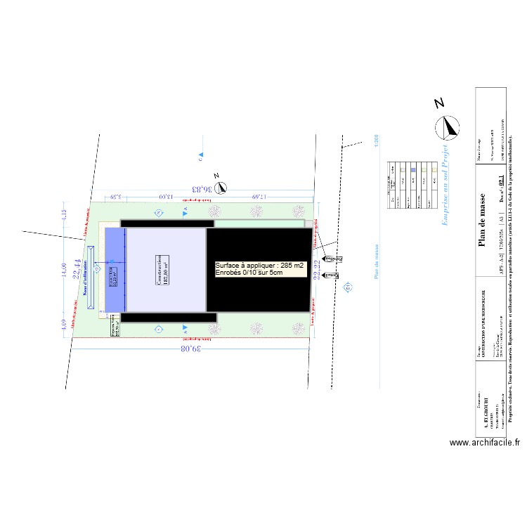 Crèche Fontaine la Guyon. Plan de 4 pièces et 155 m2